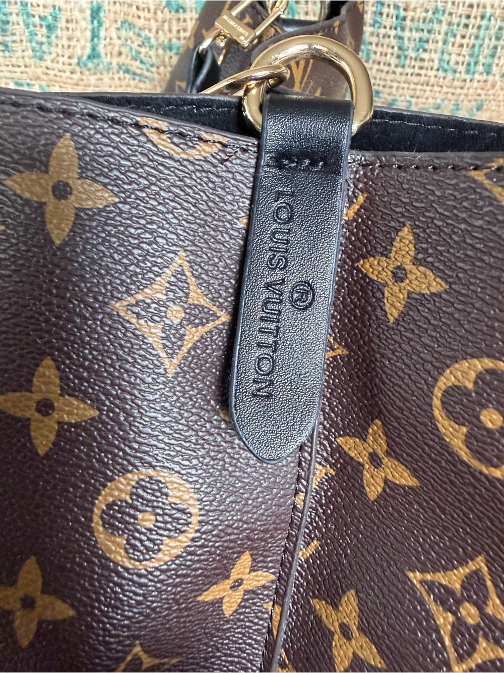 Source unknown Brown Monogram Drawstring Bucket Bag - Picture 8 of 12